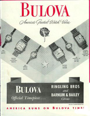 Vintage Bulova watch ad 1951