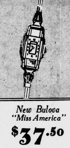 1933 Bulova Miss America watch advert