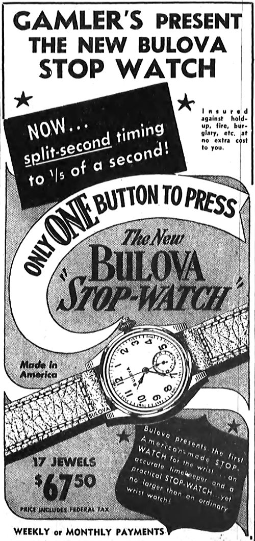 1942 Bulova Stop Watch