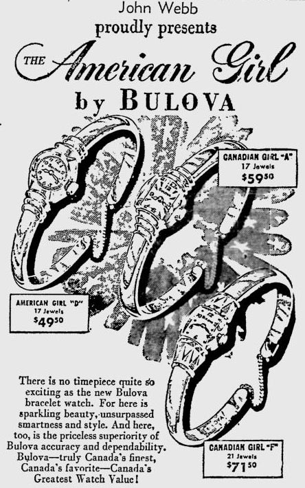 1953 Bulova newspaper advert
