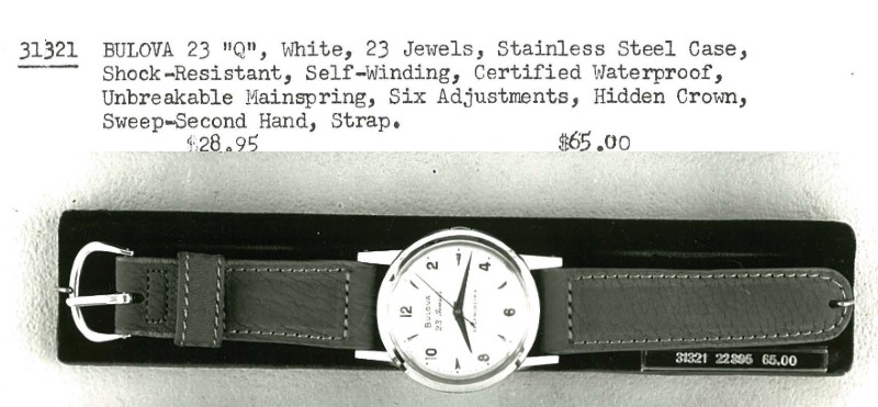 1956 Bulova 23 "Q" watch