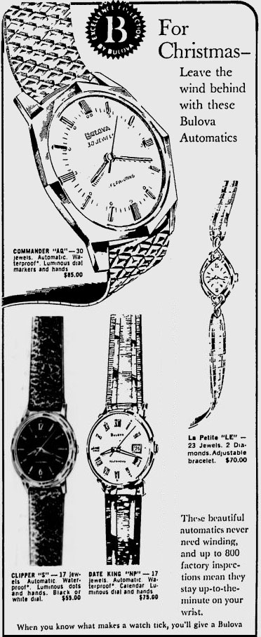 1968 Bulova watch advert