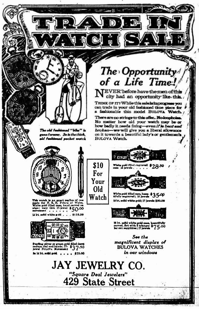 1925 Bulova Trade-in watch offer