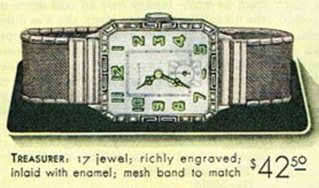 1930 Bulova Treasurer watch