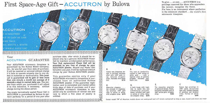 Bulova Accutron 14K Gold 214 M0 1960 - Ad