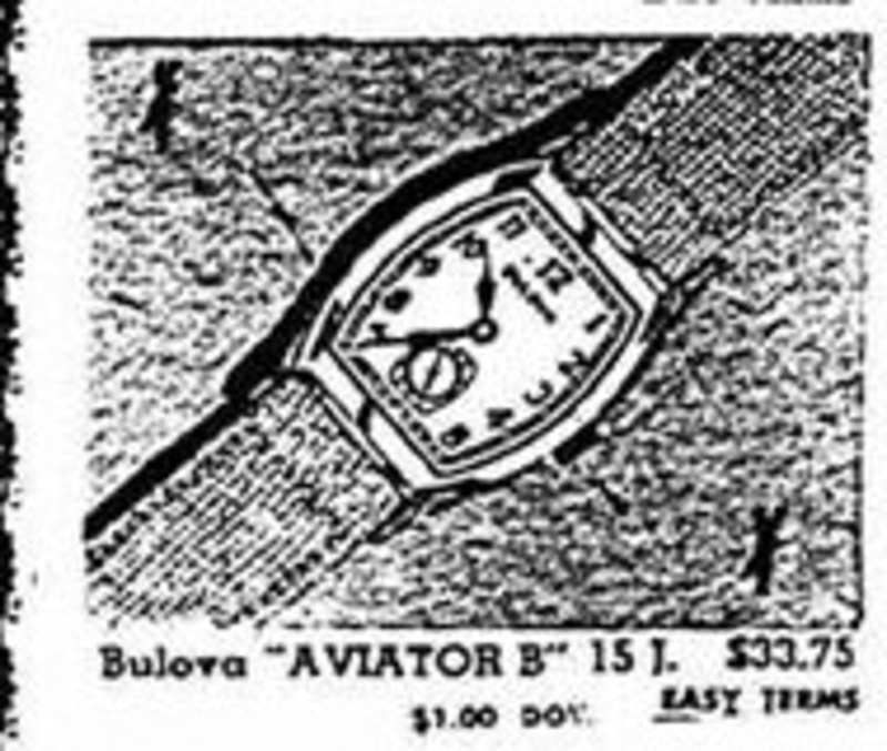 A vintage advertisment for Aviator B I found on this website. I'm not sure what year it is from.