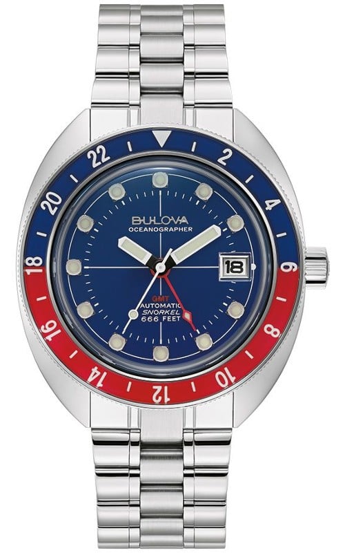 Bulova Oceanographer GMT Stainless Steel Bracelet Performance Men's Watch - 96B405