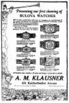 Vintage 1927 Bulova Ad