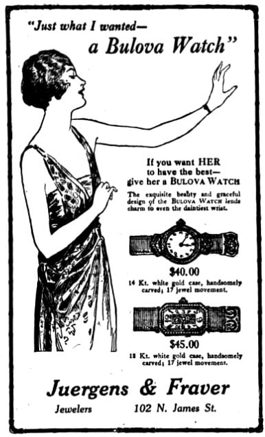 1923 Bulova watch advert