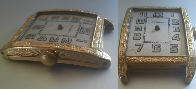 1925 Bulova watch - Green Gold Case