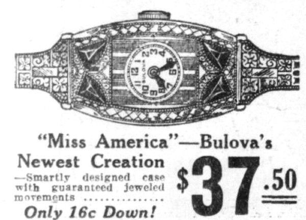 1929-30 Bulova Miss America
