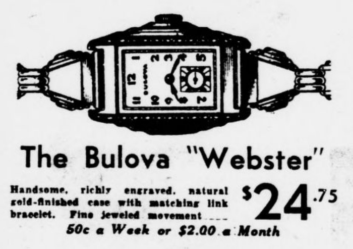 1937 Bulova Webster watch