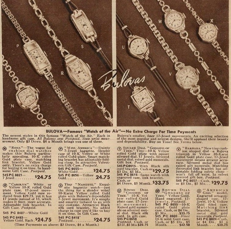 1938 Bulova Ladies watches