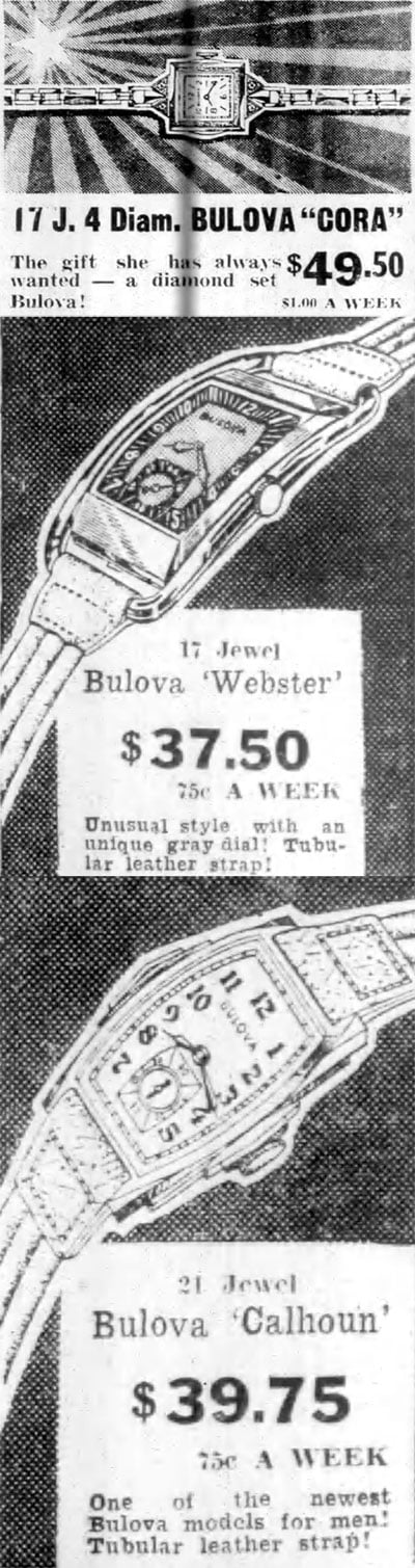 1938 Bulova Advert