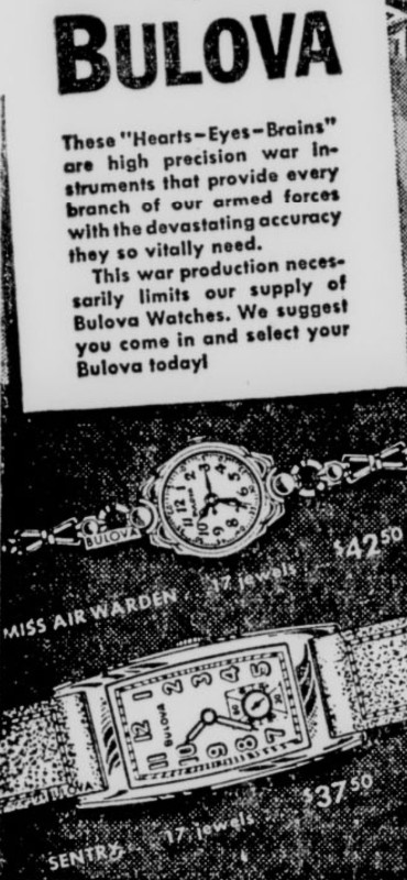 1944 Bulova Miss Air Warden, Sentry