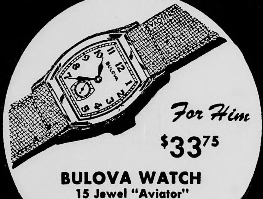 1947 Bulova Aviator advert