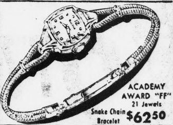 1951 Bulova Academy Award  "FF"