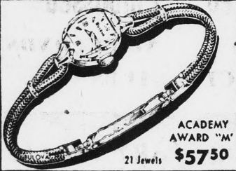 1951 Bulova Academy Award  "M"