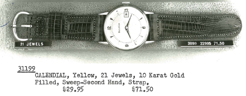 1951 Bulova Calendar watch