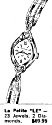 1963 Bulova La Petite 'LE' watch