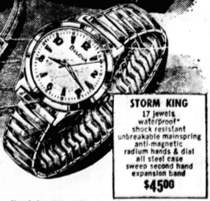 1957 Bulova Storm King watch