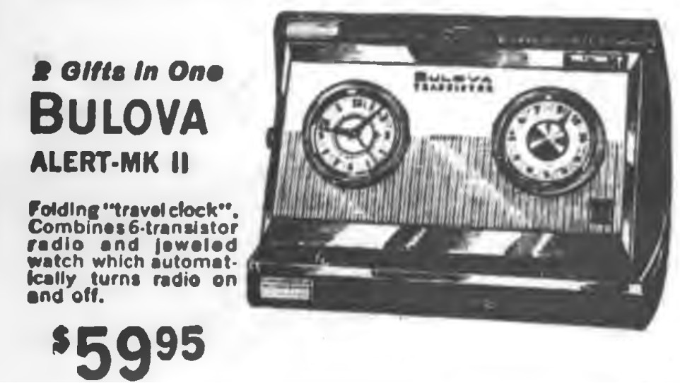1962 Bulova Alert-Mark II clock radio