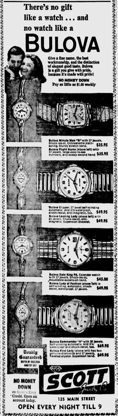 1966 Bulova watch advert