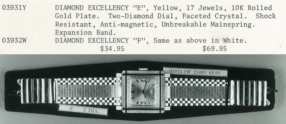 1967 Bulova Diamond Excellency "E" & "F"