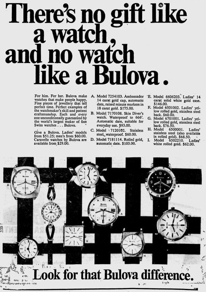 1968 Bulova advert