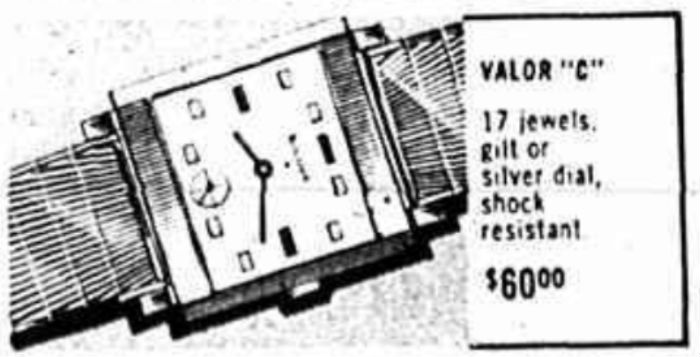 1969 Bulova Valor 'C' watch