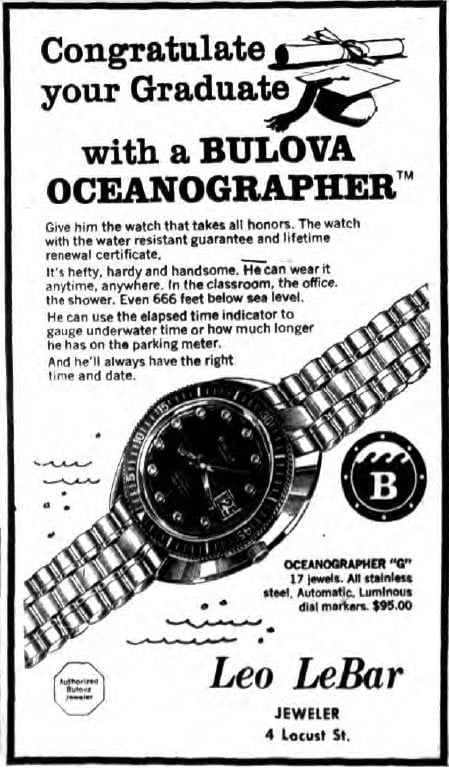 1969 Bulova Oceanographer advert
