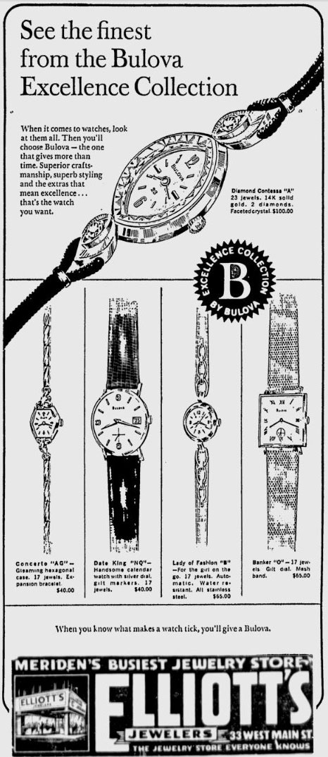 1969 Bulova watch advert