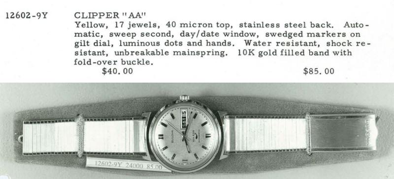 1971 Bulova Clipper "AA"