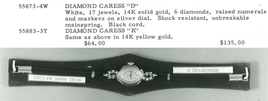 1970 Bulova Diamond Caress "D"