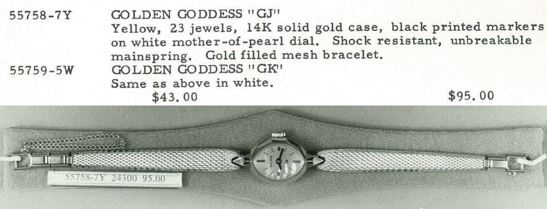 1971 Bulova Golden Goddess "GJ" 