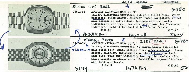 1972 Bulova Accutron Astronaut Mark II "F" & "J"