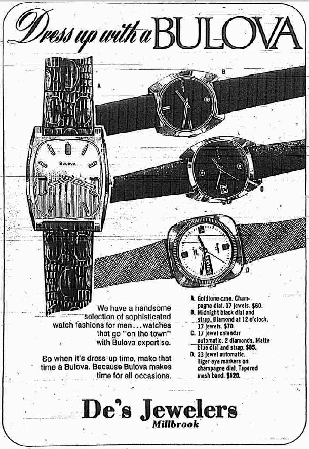 1974 Bulova mens diamond watch