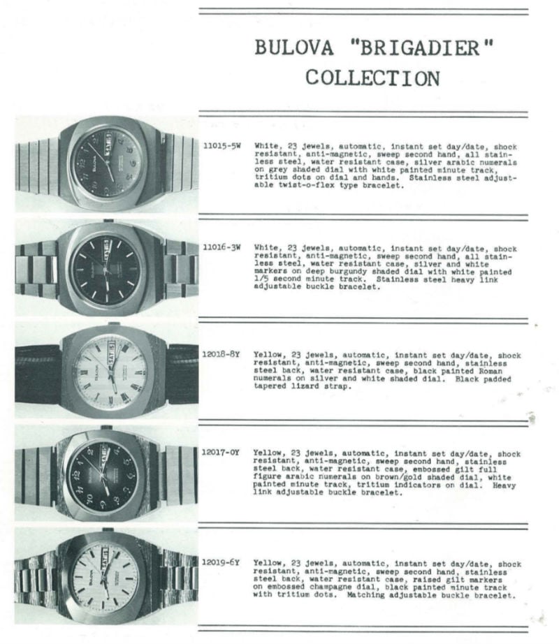 1975 Fall Bulova Brigadier Collection