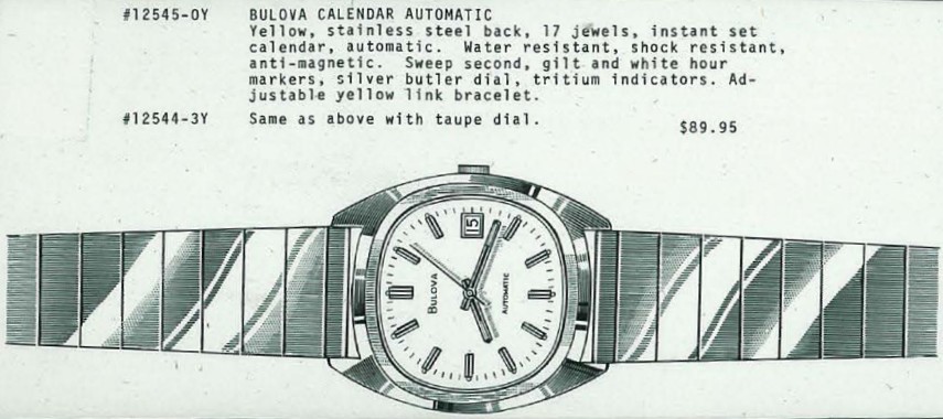 1976 Bulova Model 12544