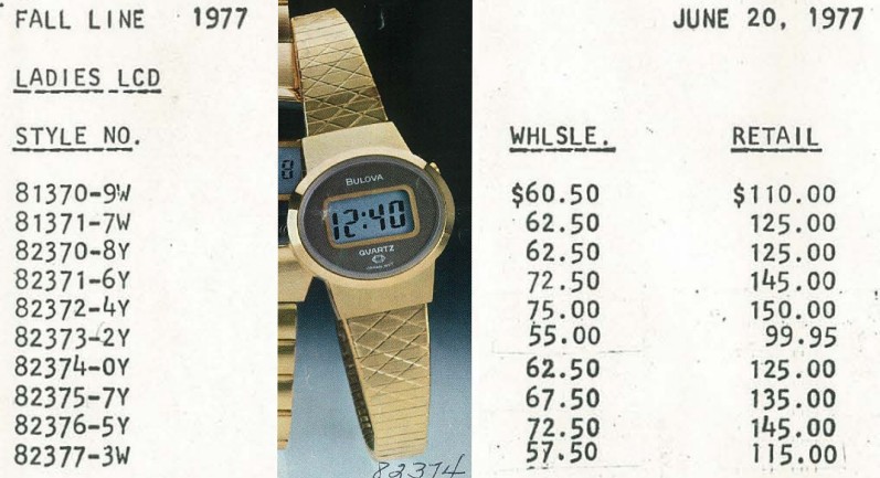 1977 Bulova Ladies LED watch