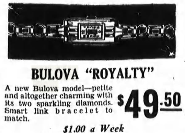 1933 Bulova Royalty watch