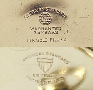 1920-21 Bulova American Standard case symbol - Globe & Shield