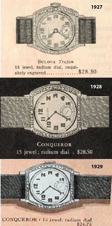 Bulova 1927 Trojan and 1929 Conqueror