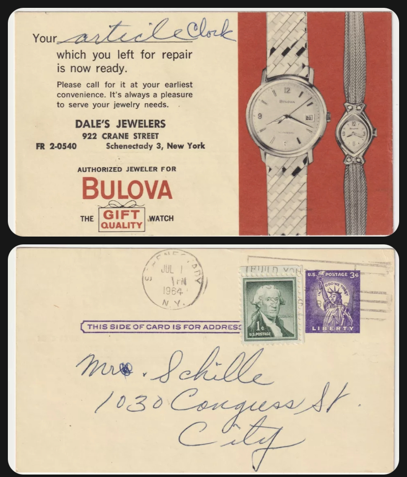 Date king postal card