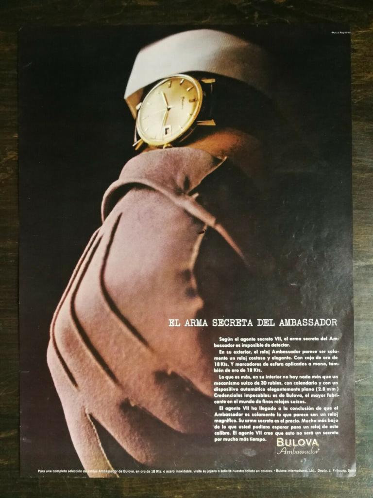 1965 Bulova Accutron Ad Spain