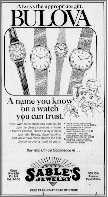 1978-79 Bulova Classic series watch