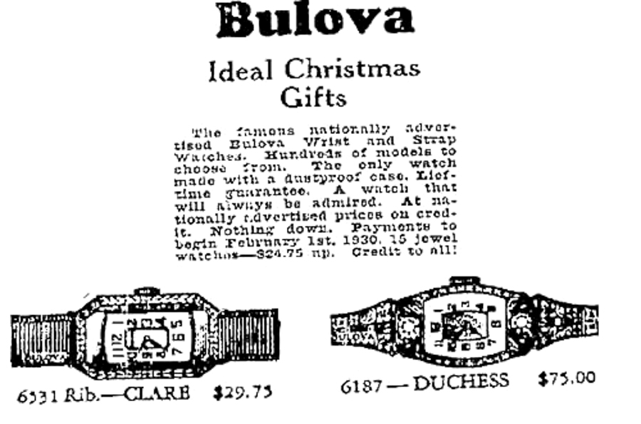 Duchess Ad Dec 13, 1929