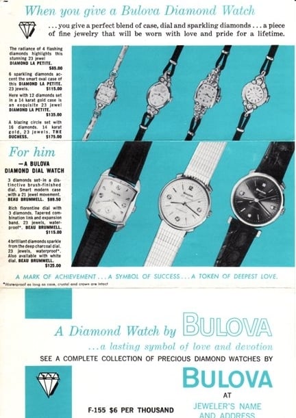 1960 diamond dial watches