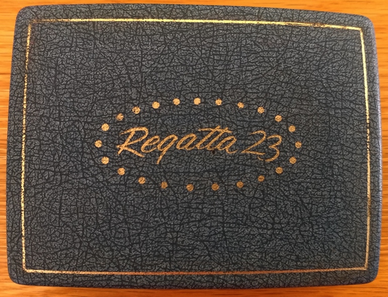 1963 Bulova Regatta 23 "G"    Outside box and texture is all-metal 