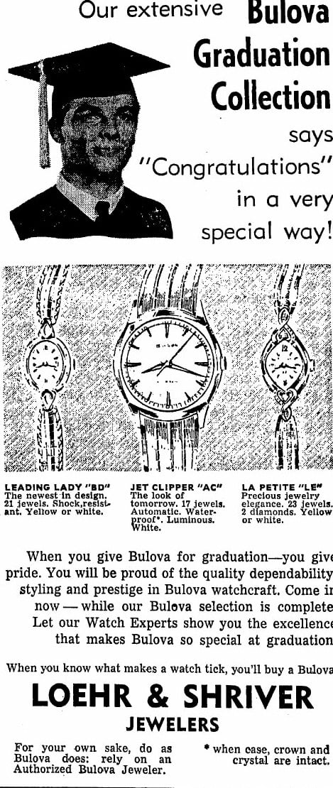 Bulova Clipper watch advert